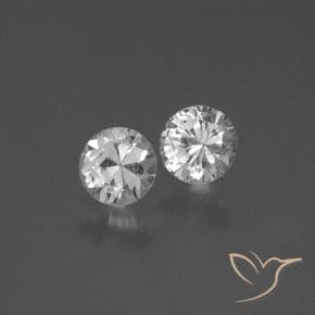 0.76ct Natural White Sapphire, Round Cut, 4.51 mm