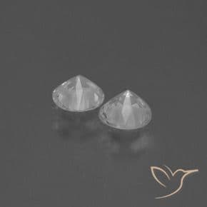 0.86ct Natural White Sapphire, Round Cut, 4.57 mm