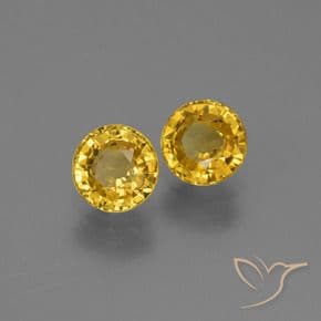 1.21ct Natural Golden Sapphire, Round Cut, 4.92 mm