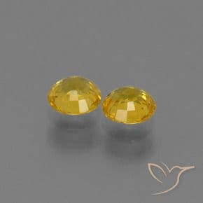 1.21ct Natural Golden Sapphire, Round Cut, 4.92 mm