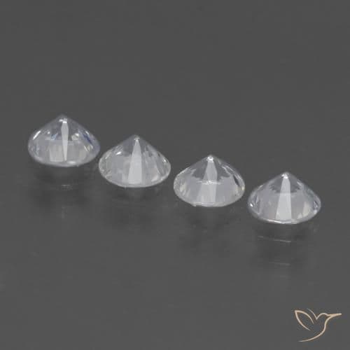 1.58ct Natural White Sapphire, Round Cut, 4.46 mm