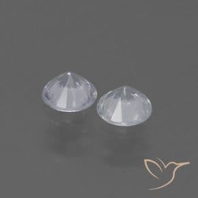 0.81ct Natural White Sapphire, Round Cut, 4.48 mm