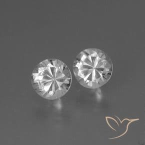 0.81ct Natural White Sapphire, Round Cut, 4.49 mm