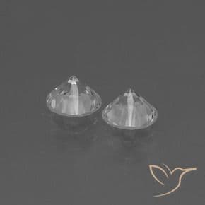 0.81ct Natural White Sapphire, Round Cut, 4.49 mm