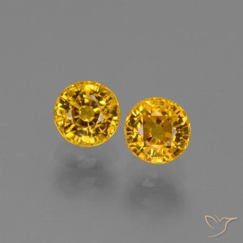 2.79ct Natural Fire Orange Sapphire, Round Cut, 4.91 mm