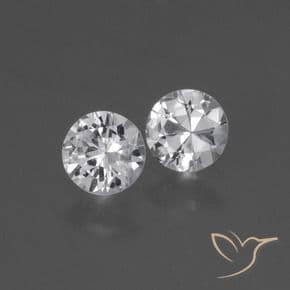 0.76ct Natural Clear White Sapphire, Round Cut, 4.51 mm