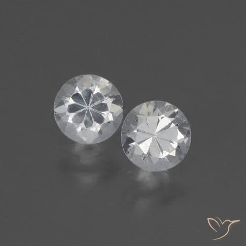0.83ct Natural White Sapphire, Round Cut, 4.48 mm