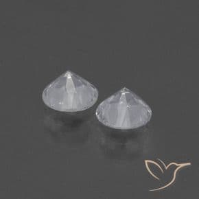 0.83ct Natural White Sapphire, Round Cut, 4.48 mm