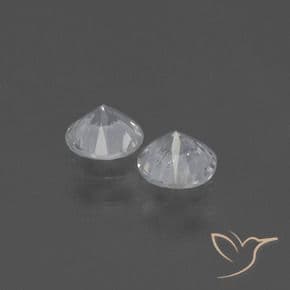 0.77ct Natural White Sapphire, Round Cut, 4.41 mm