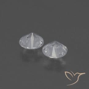 0.73ct Natural White Sapphire, Round Cut, 4.47 mm