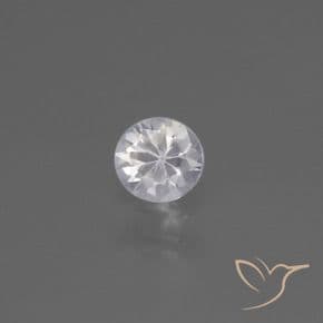 0.42ct Natural White Sapphire, Round Cut, 4.41 mm