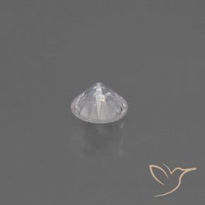 0.42ct Natural White Sapphire, Round Cut, 4.41 mm