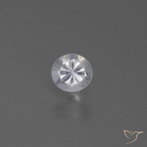 0.46ct Natural White Sapphire, Round Cut, 4.41 mm