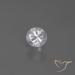 0.46ct Natural White Sapphire, Round Cut, 4.41 mm