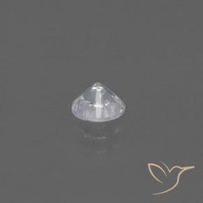 0.46ct Natural White Sapphire, Round Cut, 4.41 mm