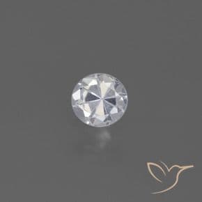 0.44ct Natural White Sapphire, Round Cut, 4.45 mm