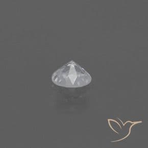 0.44ct Natural White Sapphire, Round Cut, 4.45 mm