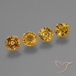 2.67ct Medium Orange-Gold Sapphire, Round Cut, 5.13 mm