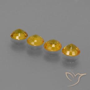 2.67ct Medium Orange-Gold Sapphire, Round Cut, 5.13 mm