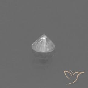 0.43ct Natural White Sapphire, Round Cut, 4.45 mm