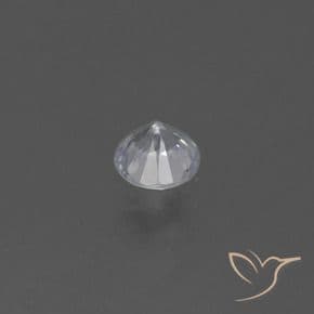 0.46ct Natural White Sapphire, Round Cut, 4.43 mm