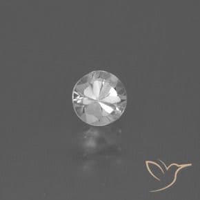 0.42ct Natural White Sapphire, Round Cut, 4.47 mm