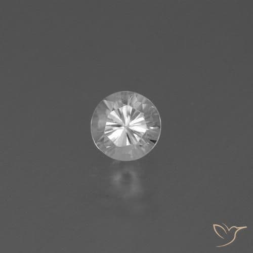 0.46ct Natural White Sapphire, Round Cut, 4.46 mm