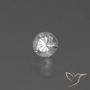 0.46ct Natural White Sapphire, Round Cut, 4.46 mm