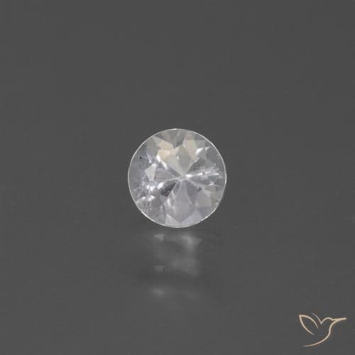 0.47ct Natural White Sapphire, Round Cut, 4.45 mm