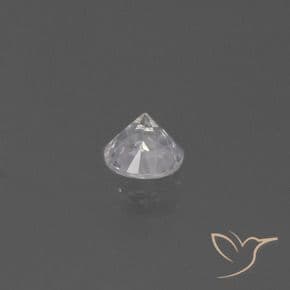 0.47ct Natural White Sapphire, Round Cut, 4.45 mm