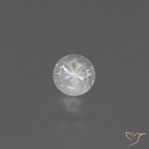 0.49ct Natural White Sapphire, Round Cut, 4.39 mm