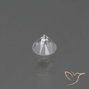 0.49ct Natural White Sapphire, Round Cut, 4.39 mm