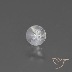 0.43ct Natural White Sapphire, Round Cut, 4.41 mm