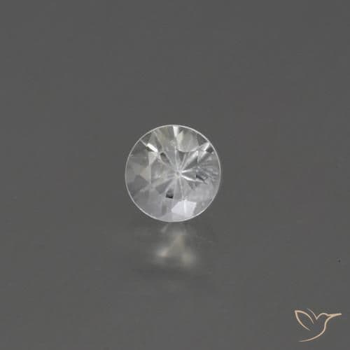 0.46ct Natural White Sapphire, Round Cut, 4.42 mm