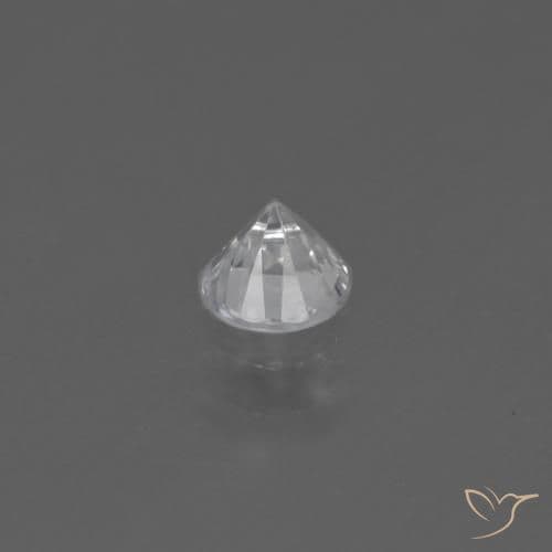 0.46ct Natural White Sapphire, Round Cut, 4.42 mm