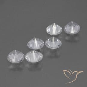 2.28ct Natural White Sapphire, Round Cut, 4.35 mm