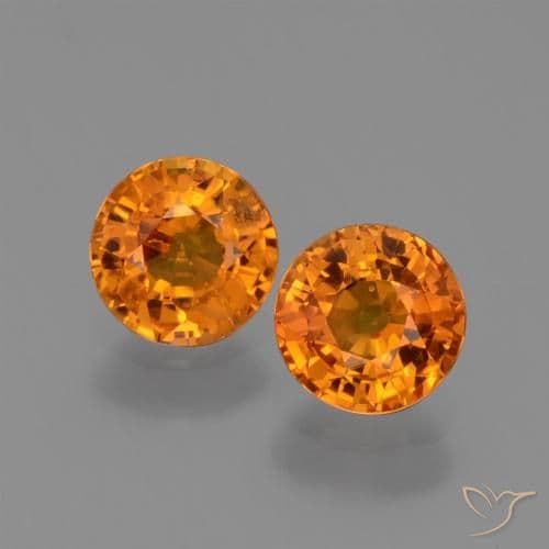2.79ct Natural Fire Orange Sapphire, Round Cut, 4.91 mm