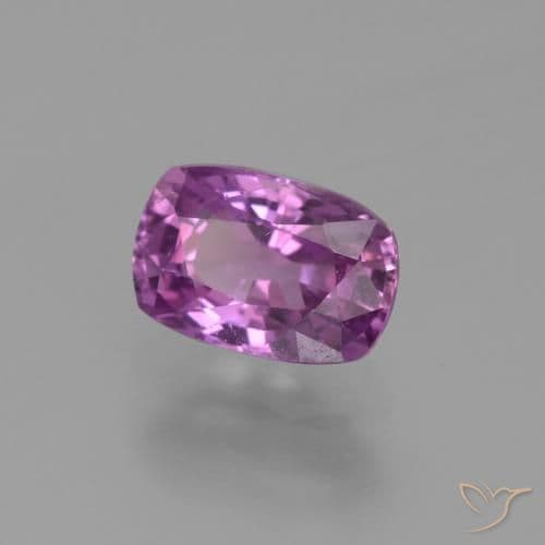 1.59ct Medium Purple Sapphire, Cushion Cut, 7.8x5.3 mm