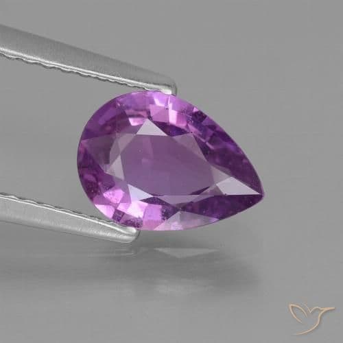 1.42ct Medium Violet Sapphire, Pear Shape, 8.8x6.3 mm