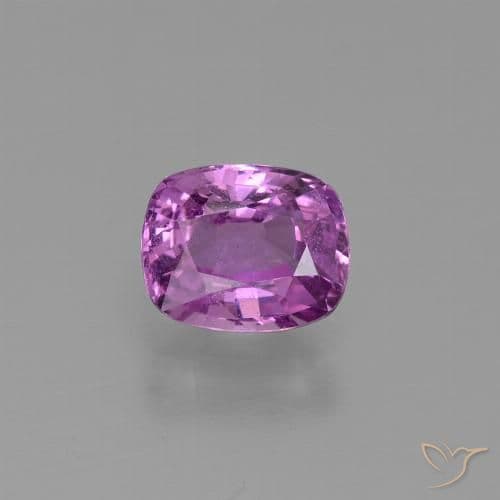 1.07ct Natural Lilac Sapphire, Cushion Cut, 7x4.8 mm