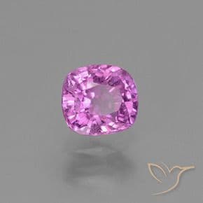 1.10ct Natural Medium Purple Sapphire, Cushion Cut, 6x5.5 mm