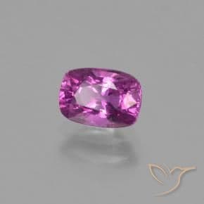 1.10ct Bright Magenta Sapphire, Cushion Cut, 6.7x4.7 mm
