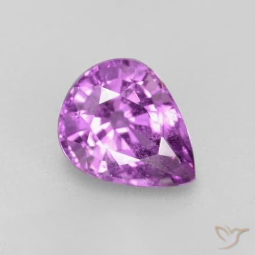0.98ct Medium Purple Sapphire, Pear Shape, 6.6x5.3 mm