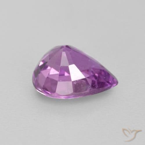 0.98ct Medium Purple Sapphire, Pear Shape, 6.6x5.3 mm