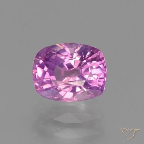 1.42ct Pinkish Purple Sapphire, Cushion Cut, 6.9x5.5 mm