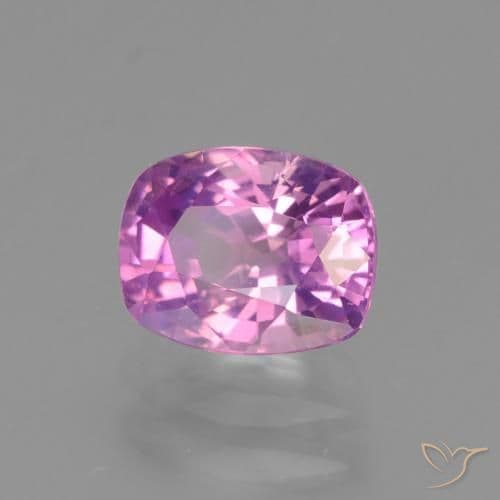 1.42ct Pinkish Purple Sapphire, Cushion Cut, 6.9x5.5 mm