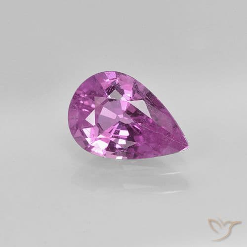 1.06ct Medium Purple Sapphire, Pear Shape, 8.2x5.6 mm