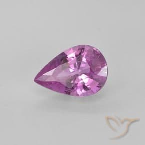 1.06ct Medium Purple Sapphire, Pear Shape, 8.2x5.6 mm