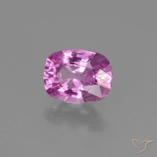 1.03ct Intense Purple Sapphire, Cushion Cut, 6.7x5.2 mm