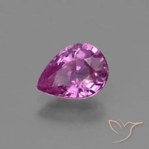 1.20ct Medium-Dark Purple Sapphire, Pear Shape, 7.6x5.6 mm